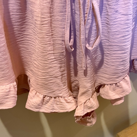 PJ’s Ruffled Pink Off-Shoulder Blouse - Picture 4 of 5